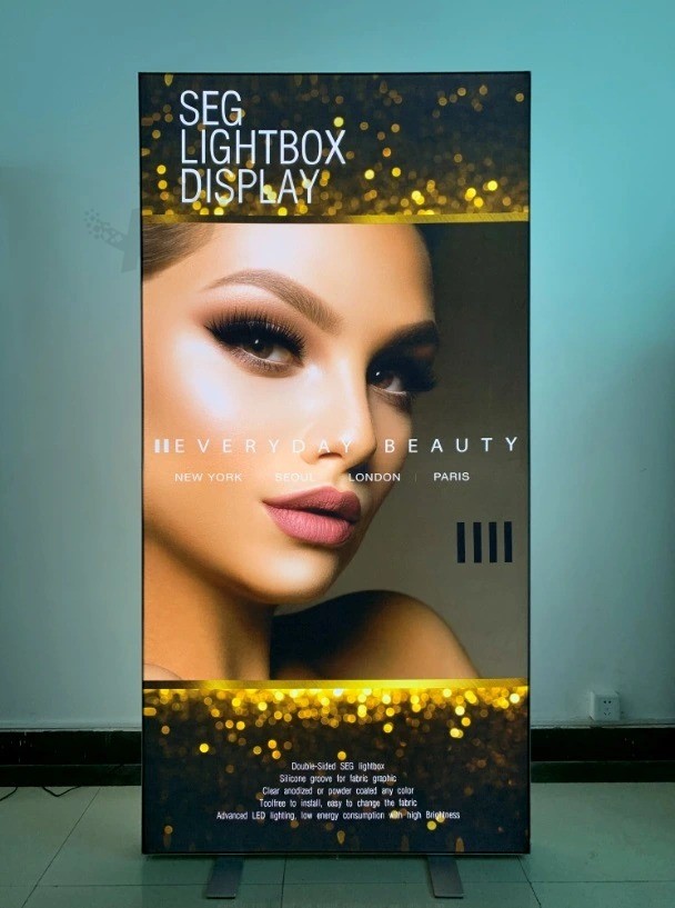 Внутренняя текстильная ткань edgelit Advertising Segless LED light Box