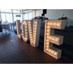 personalizar tamaño caja de luz de amor de acero inoxidable