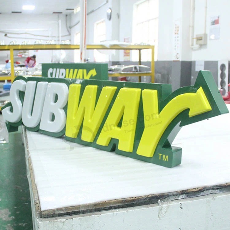 Acrylic Street Building Signage Advertising Subway Food Store Light Box