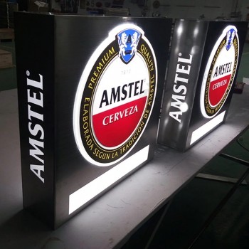 Pantalla de caja de luz LED de cerveza personalizada profesional para bar
