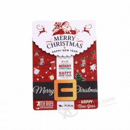 Carte postale personnalisée de Noël en contreplaqué 3D pour les cadeaux de vœux du festival