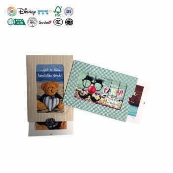 Papier recyclé conception personnalisée carte postale de voeux cartes de remerciement avec enveloppe