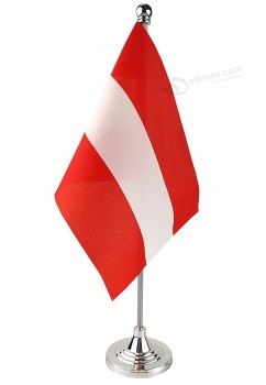 14 * 21 cm bandiera da tavolo austria, attaccare una piccola bandiera da tavolo mini bandiera austriaca su supporto con supporto