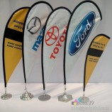 custom print table/desk Top display stand teardrop flag