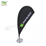 Banderas de escritorio / mesa de lágrima con soporte de poste de acero inoxidable