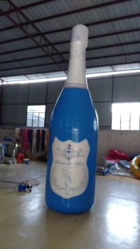 Tecido oxford ou desenho de garrafa inflável com impressão de PVC para publicidade