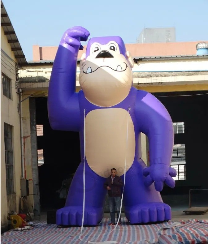 Dibujos animados de gorila inflable publicitario gigante para exteriores