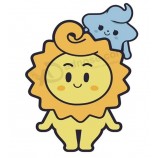 Hola personaje publicitario inflable de Mr.Sun de dibujos animados personalizado de 10 m de altura para promoción