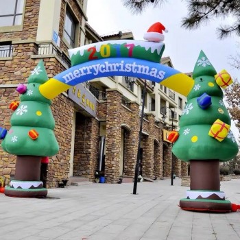 Meilleure vente Noël promotionnel bonhomme de neige Arche de Noël gonflable pour la publicité