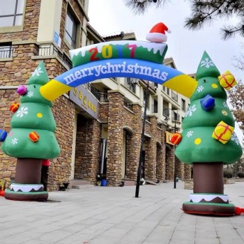 beste verkoop kerst promotionele sneeuwpop opblaasbare kerstboog voor reclame