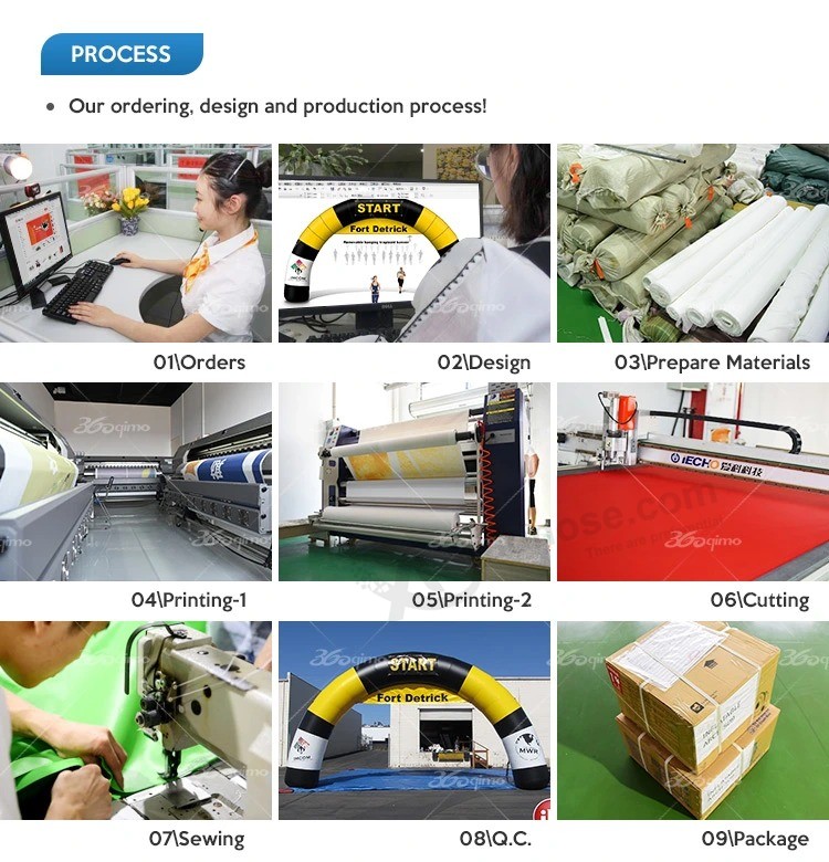 GM666 arco inflável circular impresso personalizado para propaganda e venda
