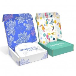 Hersteller produzieren kundenspezifischen Druck faltbare Farbe Zweiseitige Modeverpackung Wellpappenkarton Box für Kleidung
