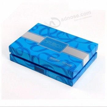 Blue Luxury Cosmetic Plastic Inside Holder Gift Paper Packaging Box