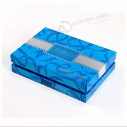 scatola di imballaggio in carta regalo di lusso in plastica cosmetica blu