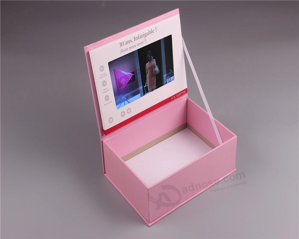 Пользовательский ЖК-экран видео подарочная коробка для пакета