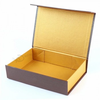 Boîte en papier pliable rectangulaire pour boîte-cadeau de chocolat ouverte avec aimant