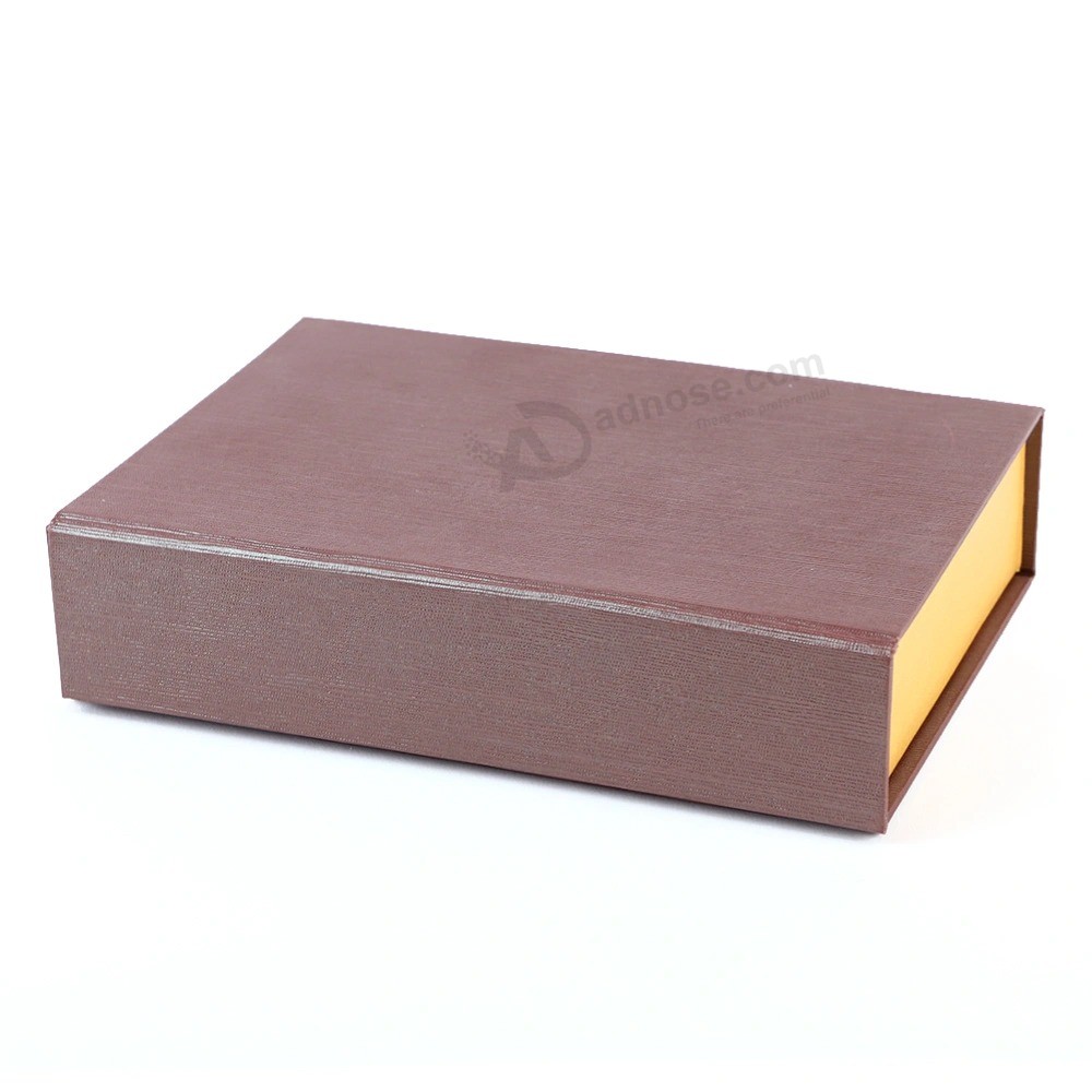 Caixa de papel retângulo dobrável para caixa de presente de chocolate aberta com ímã