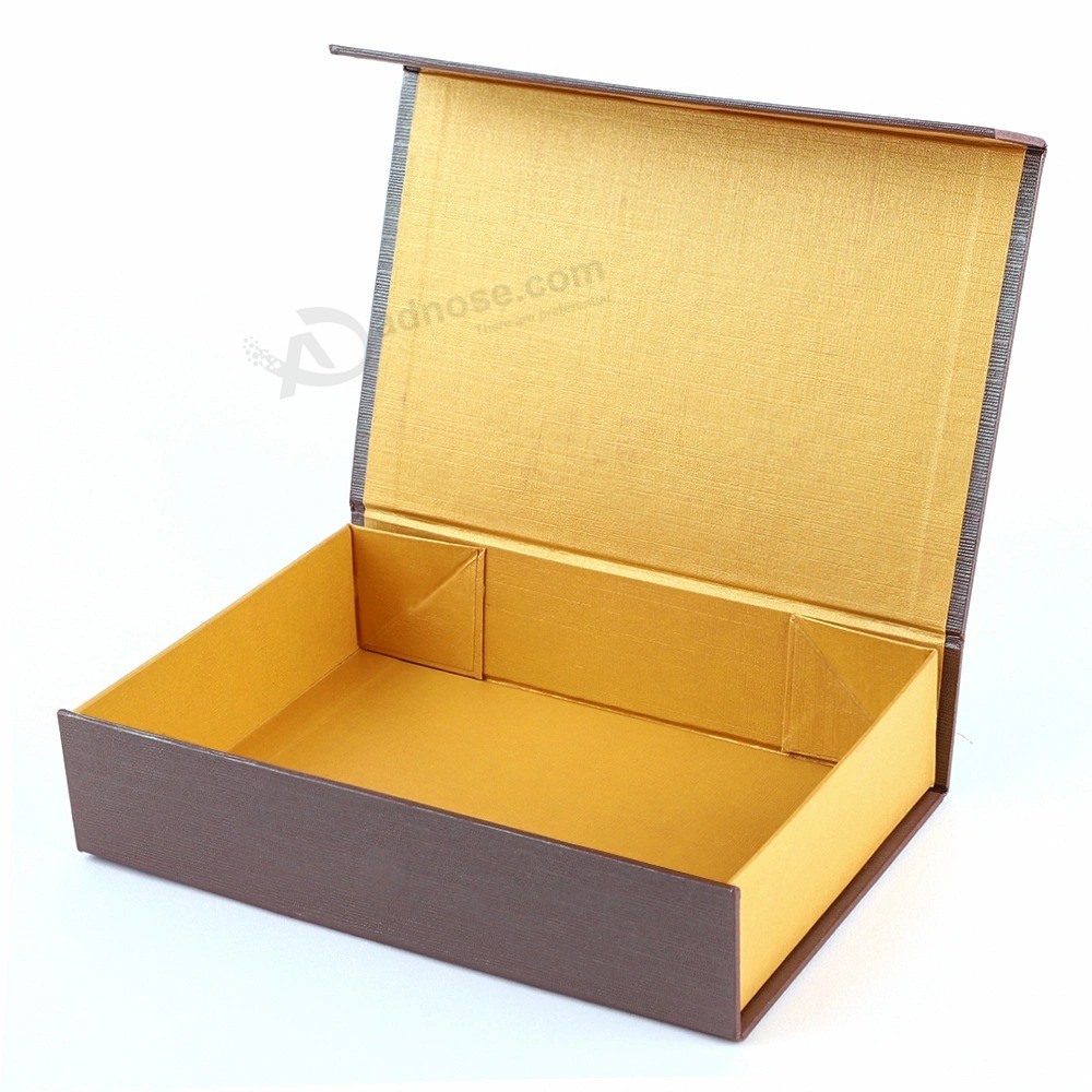 Caja de papel plegable rectangular para caja de regalo de chocolate abierta con imán