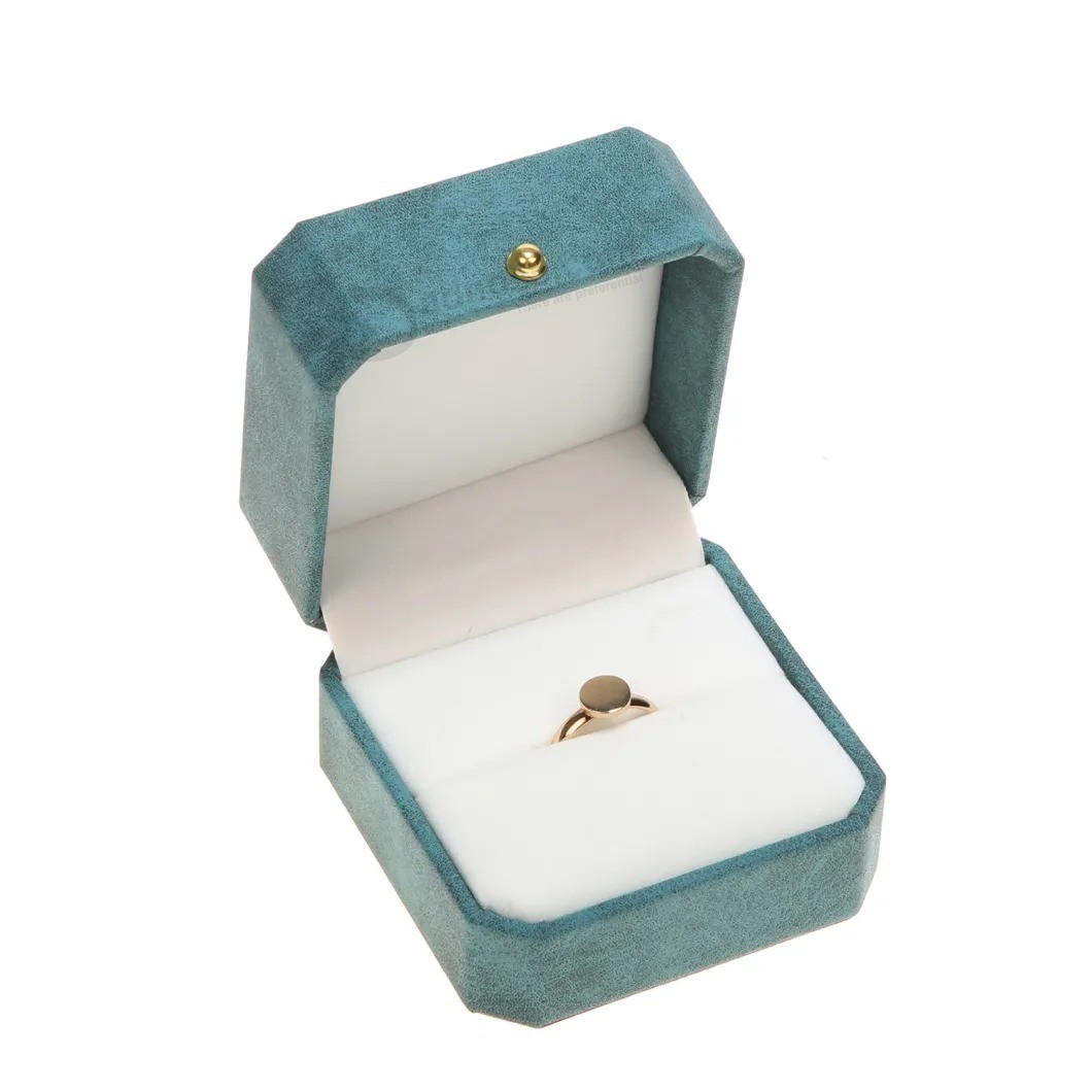 Luxe lederen juwelendoos fluweel Aangepaste geschenk Sieraden ringdoos