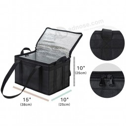 Whole Sale Direct Factory Price Custom Waterproof Thermal Non Woven Insulated Grocery Restauramt Foldable Cooler Bag