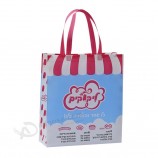Logo personnalisé imprimé non tissé sac éco réutilisable sac fourre-tout stock