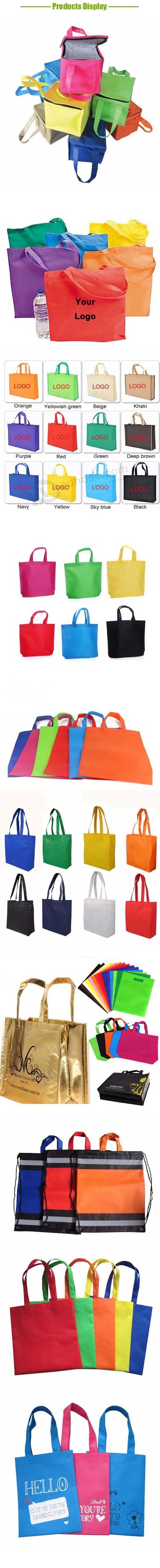 Recyclable fabric Shopping tote Carry custom PP Non woven Bag