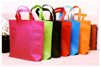 Big Supermarket Reusable Folding Fabric Promotional Non Woven Shopping Bag