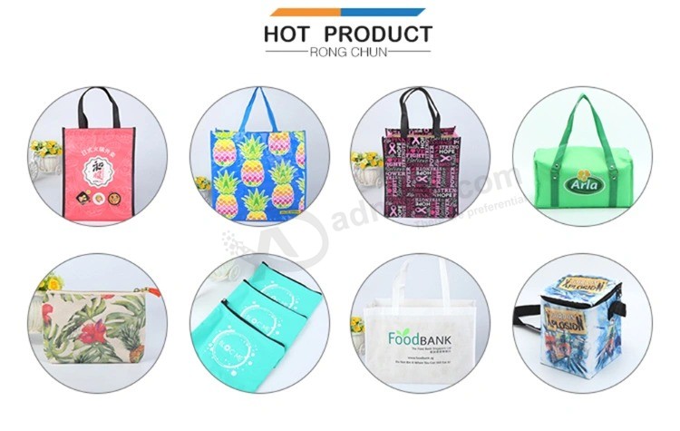 Promotional heavy Duty 120gsm Glossy lamination Non woven PP woven Fruit shopping Tote Bag, PP woven Supermarket Bag