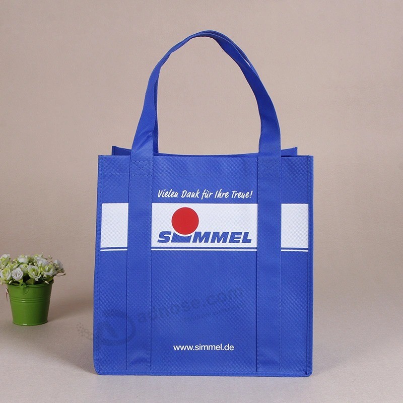 Supermarkt-Einkaufstasche biologisch abbaubare Vlies-Tasche mit verstärkten Griffen