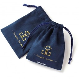 Custom Velvet Suede Stain Jewelry Gift Packaging Pouch Bags