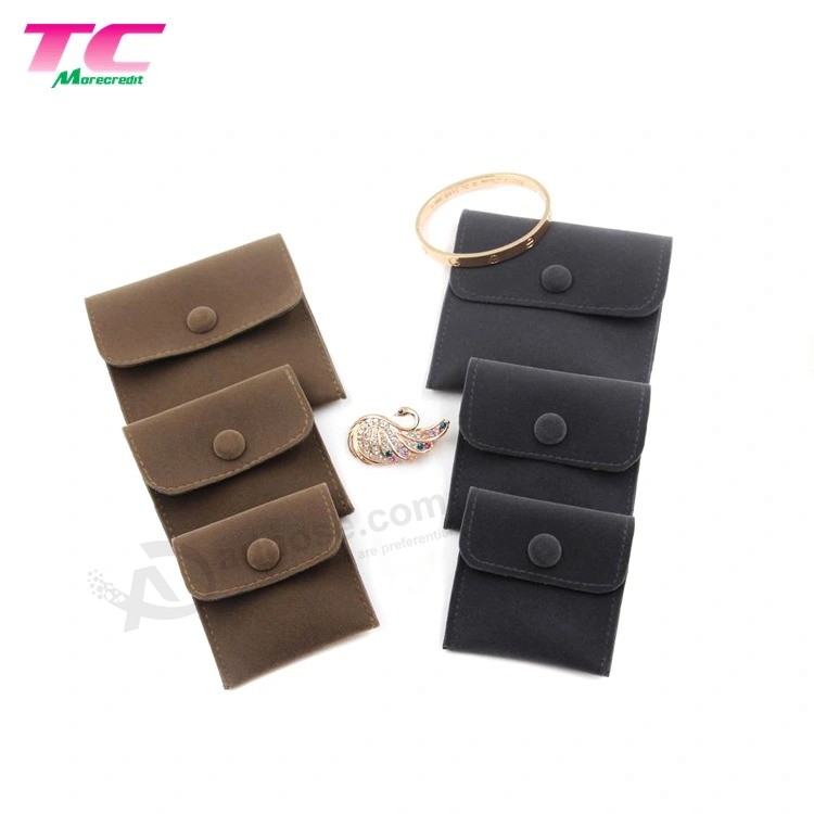 Elegante borsa grigia per gioielli personalizzata in velluto Borsa piccola per gioielli per oggetti di lusso