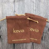 Satin doublé velours sachets thé bouteille de vin pack sac en velours pour la promotion