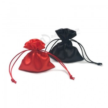 Vente chaude pas cher Sacs de pochette de bijoux en satin personnalisés
