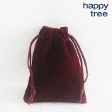 luxueux tissage velours satin bijoux cordon de serrage pochettes cadeau sac avec logo personnalisé