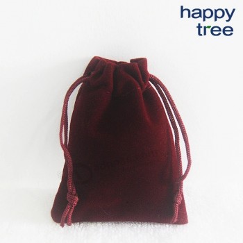 luxueux tissage velours satin bijoux cordon de serrage pochettes cadeau sac avec logo personnalisé