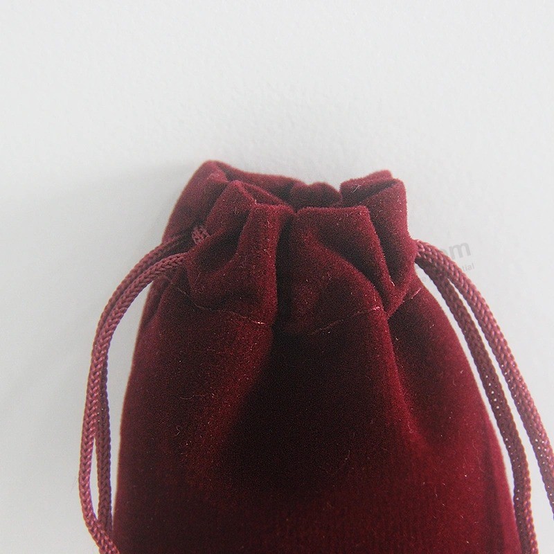 Luxurious weaving Velvet satin Jewelry drawstring Gift pouches Bag with Custom Logo