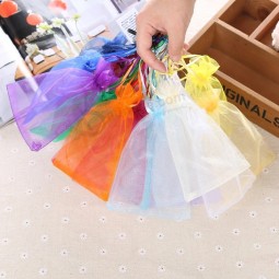 Petit sac en organza imprimé sur mesure Sac d’emballage de bijoux en velours promotionnel Sac cadeau en satin de luxe Sacs à bijoux