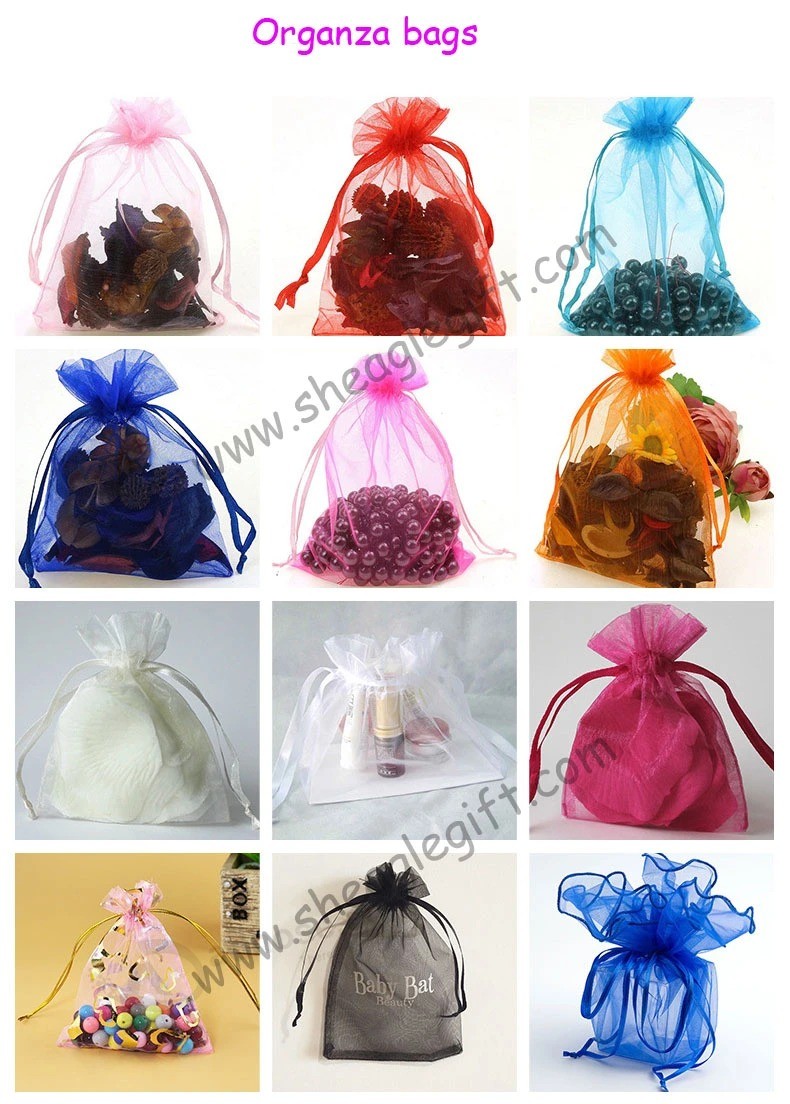 Custom Printed Small Drawstring Organza Bag Promotional Velvet Jewellery Packaging Bag Luxury Satin Gift Pouch Jewelry Bags