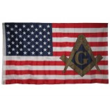 Haute Qualité Deluxe Longue Durée 3X5FT Personnalisé 210D Nylon Amérique Brodé Étoiles Cousues Rayures USA Drapeau National Américain