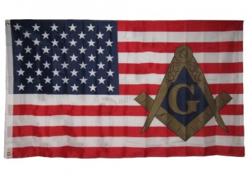 Haute Qualité Deluxe Longue Durée 3X5FT Personnalisé 210D Nylon Amérique Brodé Étoiles Cousues Rayures USA Drapeau National Américain