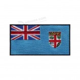 Haute Qualité Personnalisé Broderie Fidji Tactique National Drapeau Fer sur Patch