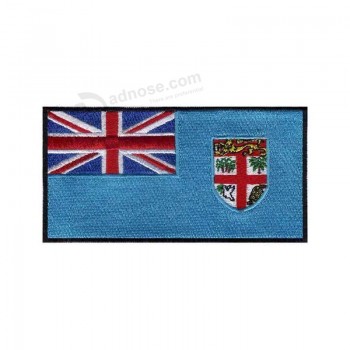 Haute Qualité Personnalisé Broderie Fidji Tactique National Drapeau Fer sur Patch