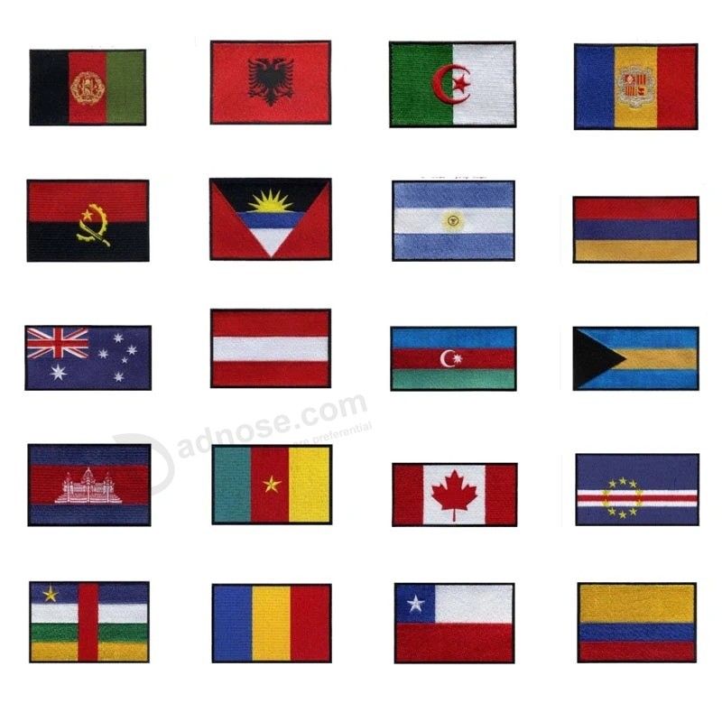 Hoge kwaliteit op maat borduurwerk Fiji tactische nationale vlag opstrijkbare patch