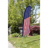 Impression personnalisée double face extérieur États-Unis National Feather Flag Beach Flag