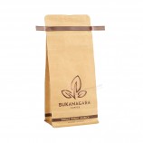 Bolsa de embalaje de granos de café vacíos kraft biodegradable