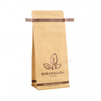 Sac d’emballage biodégradable en grains de café vides Kraft