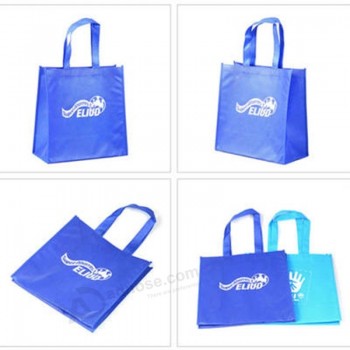 Vente en gros Logo Imprimé Personnalisé Pas Cher Mode Unie Shopping Fermeture Éclair Toile Sac Fourre-tout Sac D’emballage