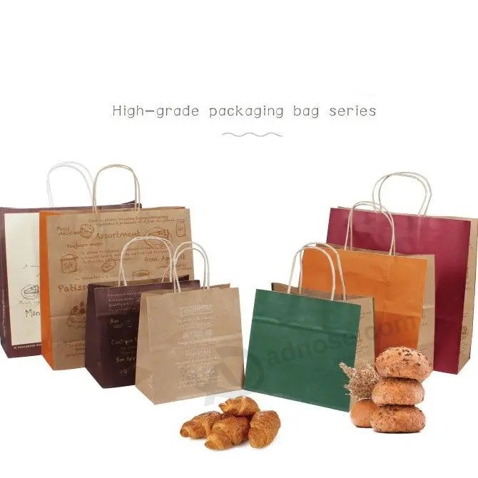 Wholesale kraft Bags baking Paper Bag packing Bags takeout Bags food Spot kraft Paper portable Paper Bag