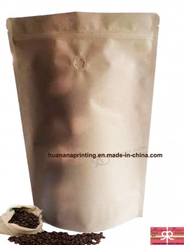 coffee packing Bag stand up zipper Bag kraft paper aluminum foil