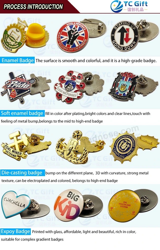 Custom metal Art craft Enamel heart Badges company Promotional travel Souvenir gift Badges school Unifrom lapel Pin